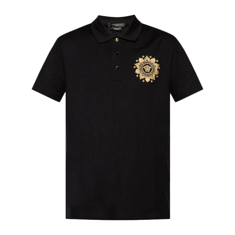 服饰versace黑色棉polo衫a85111a231240a200301l码黑色时尚百搭返回