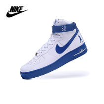 Nike Air Force 1 耐克男鞋 空军1号怒吼天尊 高帮篮球鞋 休闲鞋板鞋 运动鞋(A04229-100白蓝 45)