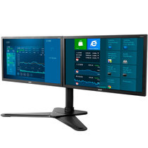 乐歌（Loctek）D2D 双屏电脑支架显示器支架 自由旋转/高低可调节壁挂架10-30英寸黑色