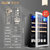 奥克斯(AUX)家用迷你单门欧式酒柜冷柜冰吧冷藏柜玻璃展示柜恒温小酒柜 JC-50(黑胆 奥克斯130升（风冷+恒温+蓝灯）)