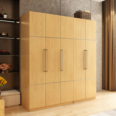 A家 衣柜 板木原木枫木衣柜北欧现代简约衣柜 家具两门三门五门大衣柜 3门（含裤架）(2门（含内柜） 衣柜)
