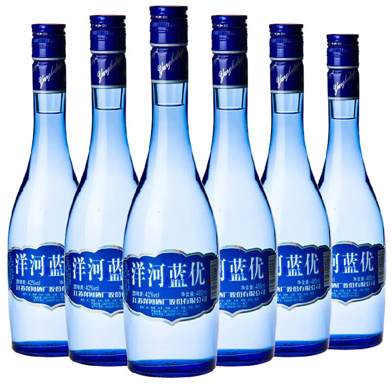 【江苏洋河白酒】洋河蓝优42度480ml 6瓶装 浓香型白酒图片展示-国美