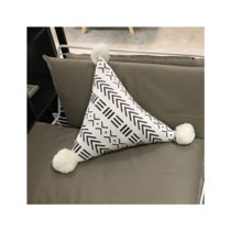 萌依儿 ins同款创意三角形抱枕手工羊绒毛线球流苏汽车靠枕办公室午休枕(符号)