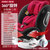 360度旋转ISOFIX硬接口儿童座椅汽车用宝宝婴儿便携式(360经典红硬接口款+侧撞防护+LATCH带 默认版本)
