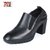 【专柜同款】马内尔商务高跟粗跟松紧带深口单鞋女鞋G85291(黑色 37)