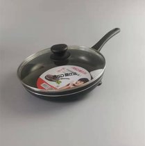爱仕达平底煎锅 不粘锅  燃气电磁炉通用煎锅 24CM/26CM/28M(JL26A1D（26CM磁通黑色带盖） 默认版本)
