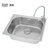 美标卫浴小单槽台上厨盆X115不锈钢厨房水槽单槽厨盆洗菜盆不含龙头(X115单槽)第2张高清大图