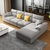 A家家具 布艺沙发现代简约组合大小户型可拆洗沙发组合 DB1558(浅灰色 三人位+中位+左贵妃位)