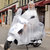 单人雨衣电动摩托车电瓶车雨衣成人非一次性雨披骑行全身防雨(雪花白 3XL)