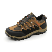 男士登山鞋户外鞋防滑男鞋耐磨徒步鞋透气跑步运动鞋(褐色 43)
