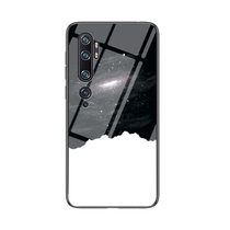 小米CC9PRO手机壳新款CC9pro星空彩绘玻璃壳cc9pro防摔软边保护套(宇宙星空 小米CC9pro)