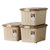 (国美自营)禧天龙Citylong 塑料收纳箱整理箱大号环保储物箱3个装 卡其色60L 6063