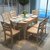美式实木餐桌椅组合椭圆餐桌欧式复古做旧北欧家具可伸缩抽拉餐桌(1.38米一桌六椅原木色)