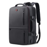 瑞士军刀户外背包男士大容量电脑包双肩旅行学生书包(黑色)