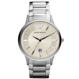 阿玛尼手表商务休闲时尚钢带男士手表AR2430(白色 钢带)