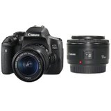 佳能（Canon）EOS750D双镜头单反套机（EF-S18-55mmf/3.5-5.6ISSTM+50mm f/1.8 II 标准定焦镜头）