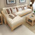 全实木沙发组合 白蜡木真皮转角沙发 北欧现代简约客厅家具(全实木沙发 独立单人位（布艺款）)