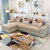 一米色彩布艺沙发简约现代小户型沙发客厅家具可拆洗三人位布沙发转角组合(10号色 三人位+脚踏)