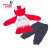 moababy 韩国品牌童装婴幼儿童春秋纯棉女童套装 CJ34-111419(红色-斜襟 80)