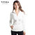 TITIKA瑜伽服外套时尚修身运动夹克长袖户外跑步健身瑜珈上衣(白色 XL)