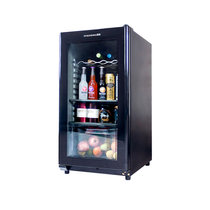 标冰(BIAOBING)LC-108 108升立式单温冷藏保鲜 家用红酒柜 小冰吧 茶叶柜 冷柜 商用保鲜柜（黑色亚光）