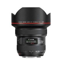 佳能（Canon）EF 11-24mm f/4L USM 广角变焦镜头 佳能专业级别单反镜头 '红圈灯泡'非鱼眼广角镜头(黑色 官方标配)
