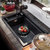 科恩纳石英石水槽单槽一体厨房洗菜盆花岗岩家用商用加厚洗碗水池(D750金砂黑高配套餐)