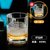 威士忌酒杯洋酒杯套装水晶玻璃家用创意古典酒吧白兰地喝啤酒杯子(【300ml】环钻杯 买一送一)