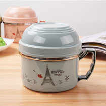 家用切碎器料理机淘米沥水篮不锈钢盆筛碗盆套装(NOKA-20799蓝 默认)