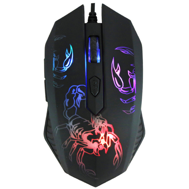 吉选(gesobyte)幽灵蝎 七彩背光游戏鼠标(黑)