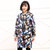 创简坊（CJIANFF） 韩版时尚简约长袖拉链女罩衣厨房做饭防水防油围裙SN2189(蓝色羽毛XXL)