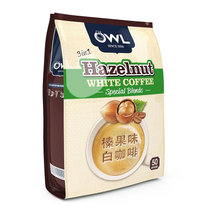 猫头鹰牌三合一榛果速溶白咖啡饮料（量贩装）50条1000g