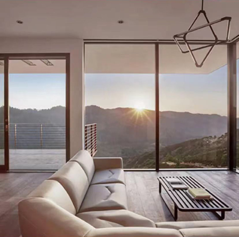 客厅卧室封阳台隔音隔热保温中空双层玻璃落地铝合金断桥铝平开窗(铝