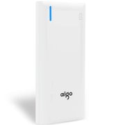 aigo移动电源K180 双USB充电宝18000mAh 白色