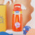邦达Tritan儿童吸管水杯防漏水男女幼儿园宝宝可爱便携塑料杯 海洋蓝 480ml(活力橙 默认版本)