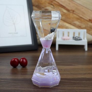 创意大号钻石漂浮滴液体油漏果冻梦幻沙漏水滴计时器摆件生日(默认 sy