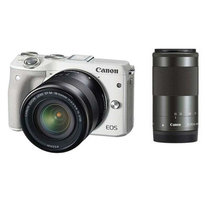 佳能相机EOSM3双镜头EFM18-55ISSTM/EF-M55-200STM白