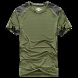 吉普战车JEEP新款户外速干t恤男短袖大码夏天弹力半袖透气运动体恤衫(M-3XL)XD8323(绿色 M)