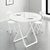 TIMI 现代折叠桌椅 家用小户型折叠桌 阳台桌椅(白色 70圆桌一桌四椅)