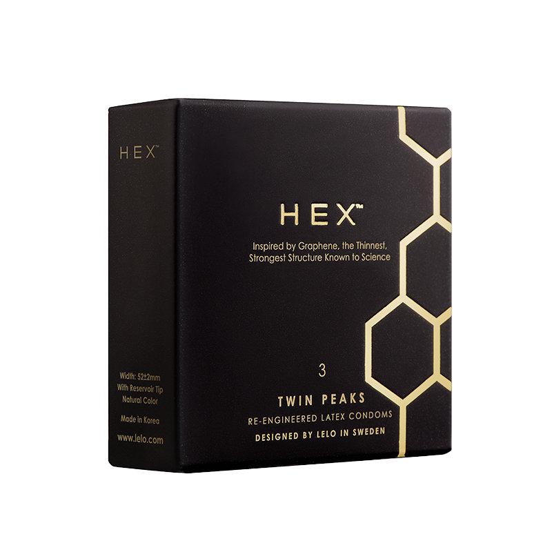 【苏美新生活安全避孕图片】hex安全套 黑金版3片装 石墨烯安全套