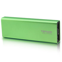 TENWEI 腾威tp04聚合物 双USB移动电源 10000mAH充电宝 绿色