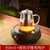 玻璃茶壶家用加厚耐高温茶具套装煮花茶壶神器耐热水壶过滤泡茶壶(950ml +铸铁浮雕电陶炉)