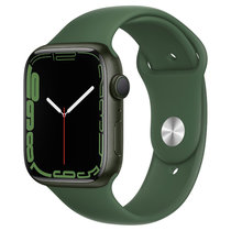 Apple Watch Series 7 智能手表GPS款41 毫米绿色铝金属表壳苜蓿草色运动型表带 MKN03CH/A
