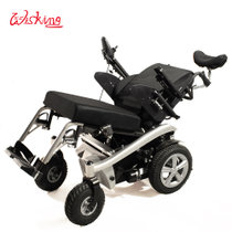 1023-36 新款老年电动轮椅 独特设计 回头率十足(银 带后躺后仰)
