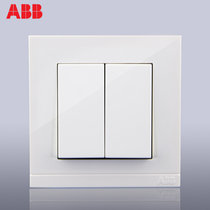 ABB由悦白二开单控开关AG102  86型开关插座 墙壁