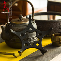棠诗茶具 五角铁壶垫铸铁壶底座支架日本南部铁壶隔热垫壶托
