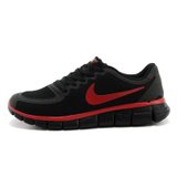 Nike耐克男鞋跑步鞋FreeRunning 赤足5.0透气轻便休闲鞋女鞋运动鞋(黑红 39)