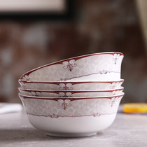 景德镇骨瓷面碗6英寸大碗 陶瓷饭碗汤碗4件套装 巴洛克 6英寸面碗(四件套)