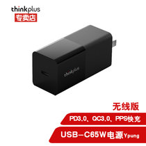 联想ThinkPa口红电源适配器多功能快充X1 X13 X280 X395/T490 T14 L13(黑色Young65W口红充电头 版本1)