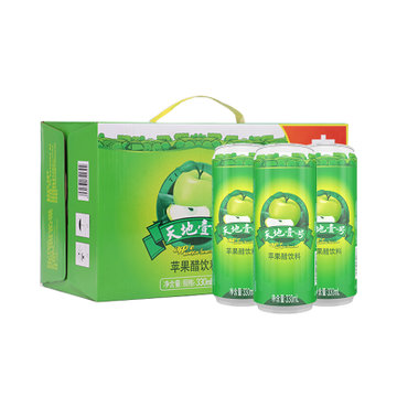 天地壹号苹果醋饮料650ml31瓶礼盒装新旧版电商装330ml15罐默认口味